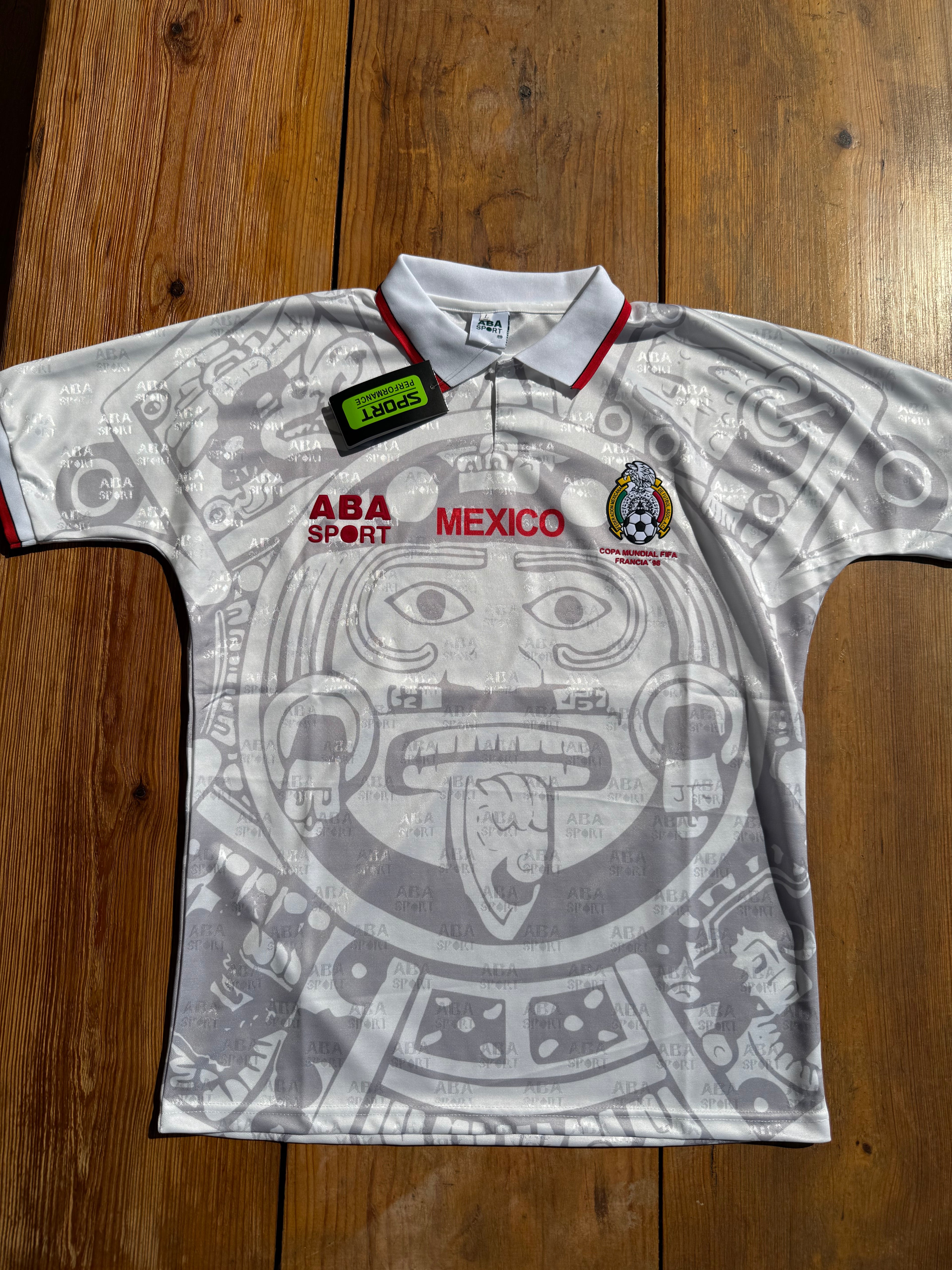 Jersey Retro Mexico 1998 Visitante Blanca