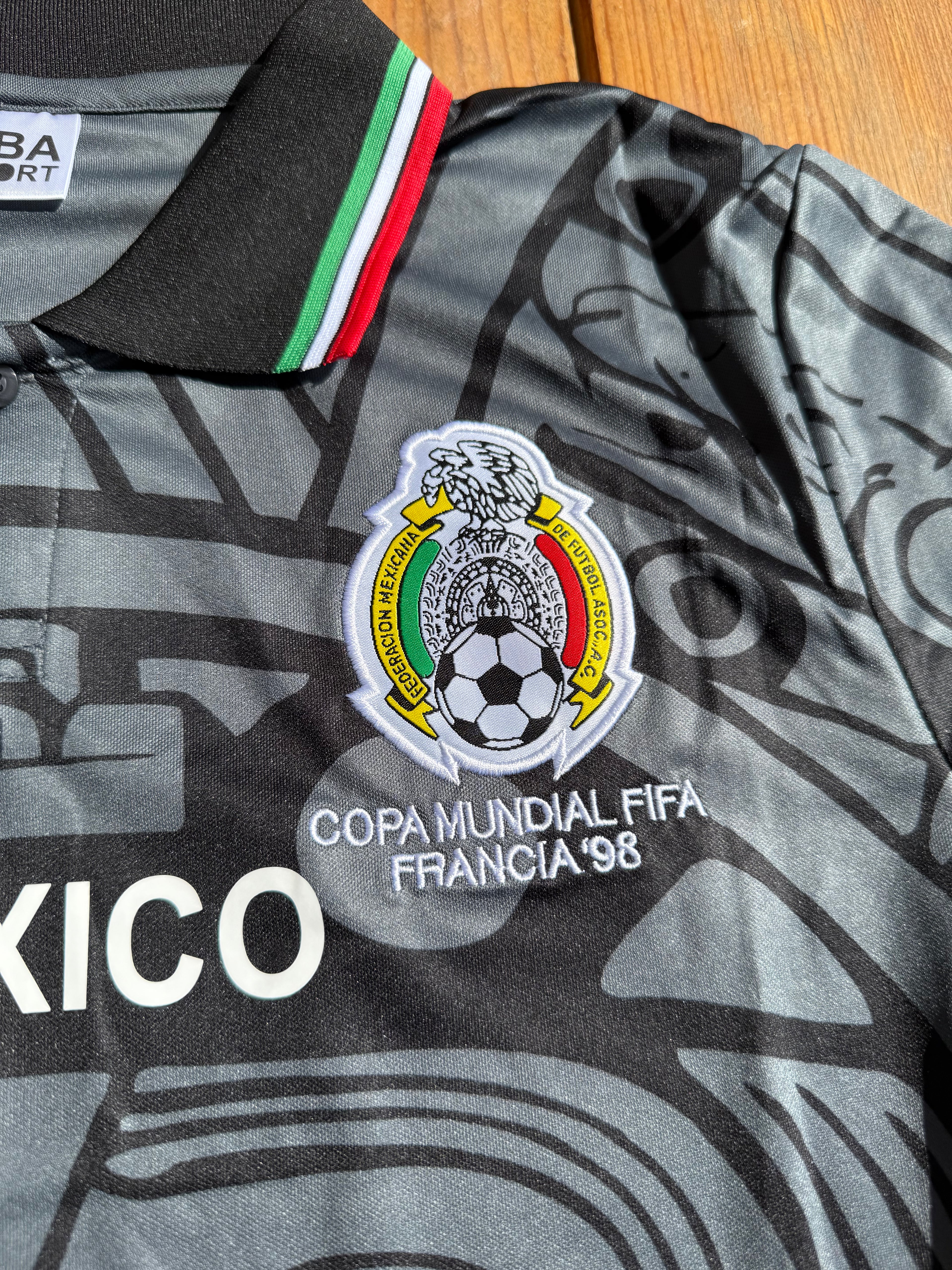 Jersey Retro Mexico 1998 Visitante Negra